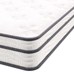 Jenna White 6" Innerspring and Foam Twin Mattress - Ornate Home