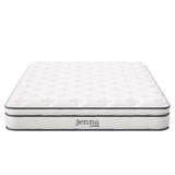 Jenna White 8" Innerspring and Foam Full Mattress - Ornate Home