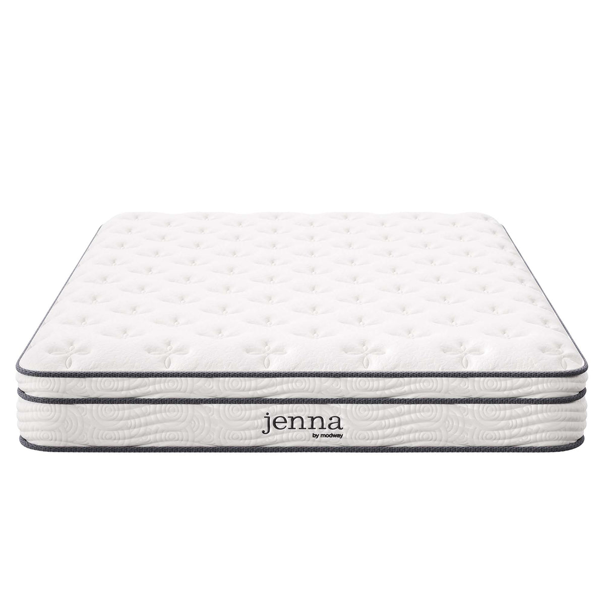 Jenna White 8" Innerspring and Foam Full Mattress - Ornate Home