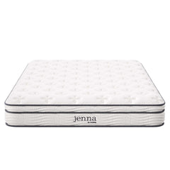 Jenna White 8" Innerspring and Foam Full Mattress - Ornate Home