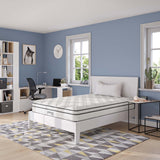 Jenna White 8" Innerspring and Foam Full Mattress - Ornate Home