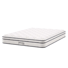 Jenna White 8" Innerspring and Foam Full Mattress - Ornate Home