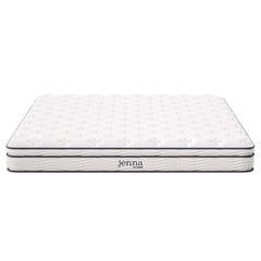Jenna White 8" Innerspring and Foam King Mattress - Ornate Home