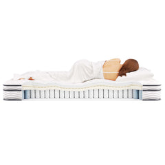 Jenna White 8" Innerspring and Foam King Mattress - Ornate Home