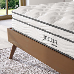 Jenna White 8" Innerspring and Foam King Mattress - Ornate Home