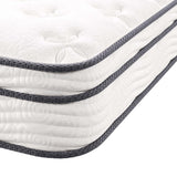 Jenna White 8" Innerspring and Foam Narrow Twin Mattress - Ornate Home
