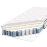 Jenna White 8" Innerspring and Foam Narrow Twin Mattress - Ornate Home