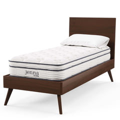 Jenna White 8" Innerspring and Foam Narrow Twin Mattress - Ornate Home