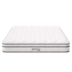 Jenna White 8" Innerspring and Foam Queen Mattress - Ornate Home