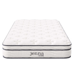 Jenna White 8" Innerspring and Foam Twin Mattress - Ornate Home
