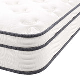 Jenna White 8" Innerspring and Foam Twin Mattress - Ornate Home