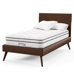 Jenna White 8" Innerspring and Foam Twin Mattress - Ornate Home