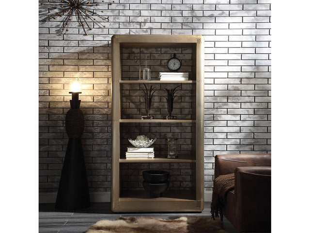 Jennavieve Gold Aluminum Bookshelf - Ornate Home