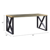 Jennavieve Gold Aluminum Desk - Ornate Home