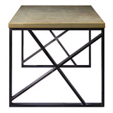 Jennavieve Gold Aluminum Desk - Ornate Home