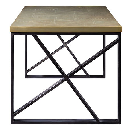 Jennavieve Gold Aluminum Desk - Ornate Home