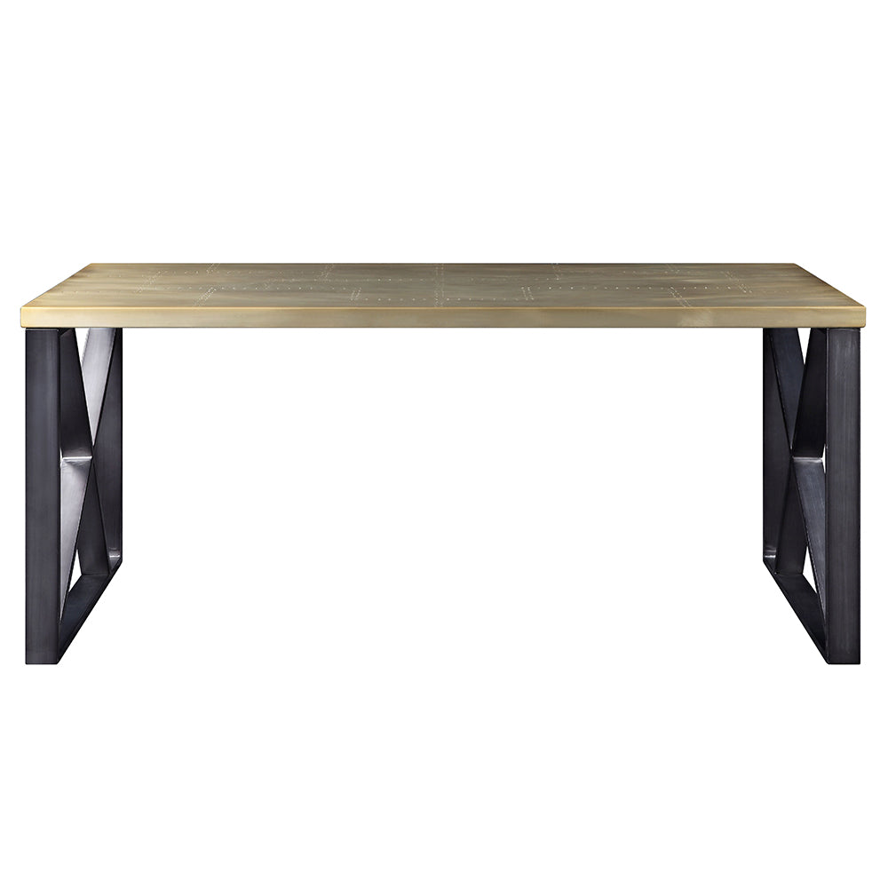 Jennavieve Gold Aluminum Desk - Ornate Home