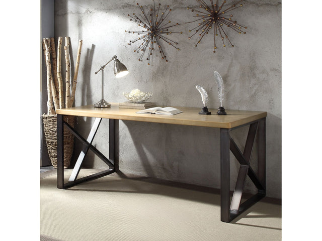 Jennavieve Gold Aluminum Desk - Ornate Home