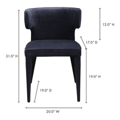 Jennaya Black Dining Chair - Ornate Home