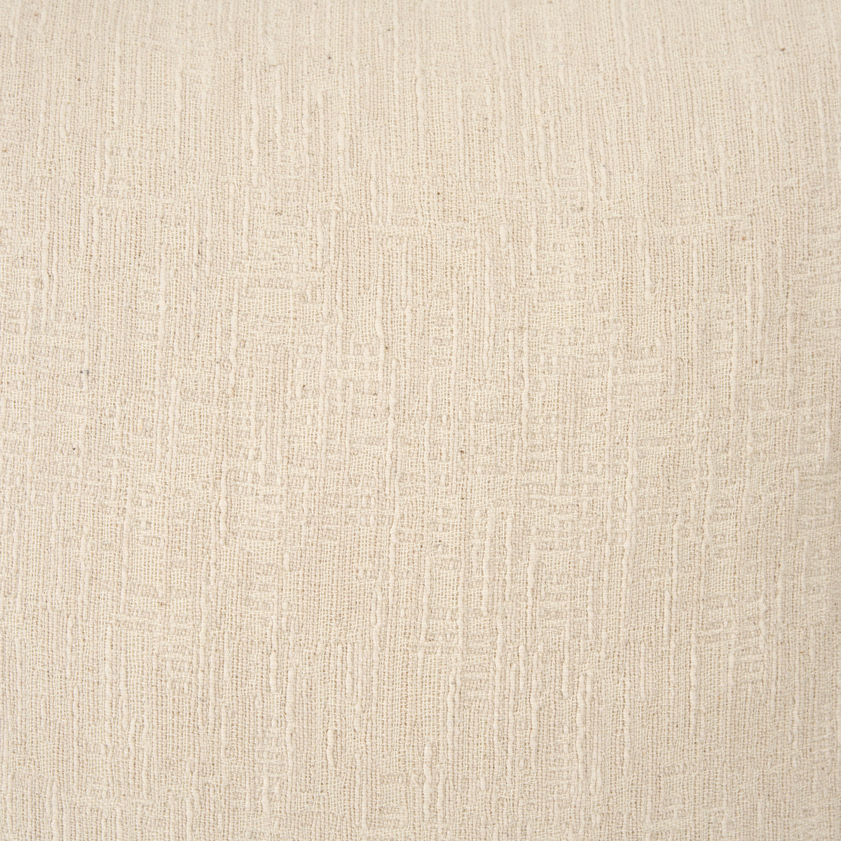 Jenner Cream 22x22 Cotton Linen Blend Square Pillow Cover - Ornate Home