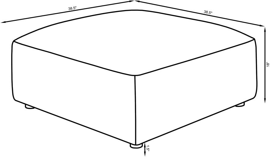 Jennifer Grey Square Upholstered Ottoman - Ornate Home