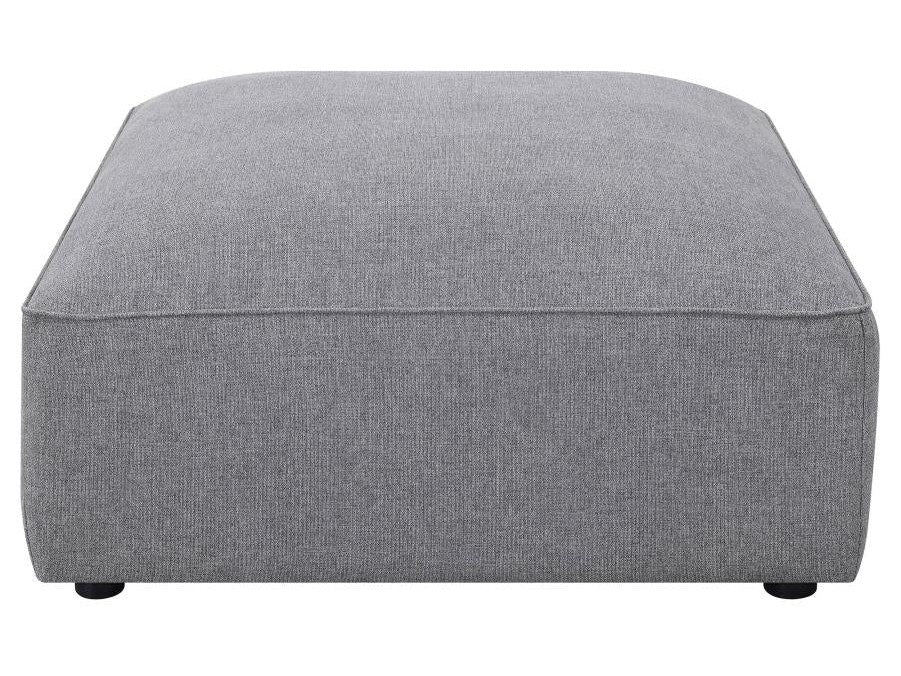 Jennifer Grey Square Upholstered Ottoman - Ornate Home