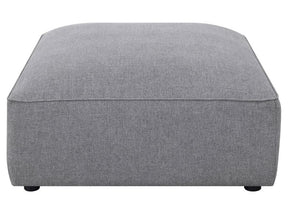 Jennifer Grey Square Upholstered Ottoman - Ornate Home