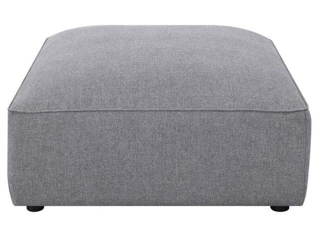 Jennifer Grey Square Upholstered Ottoman - Ornate Home