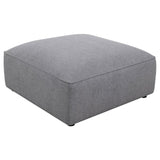 Jennifer Grey Square Upholstered Ottoman - Ornate Home