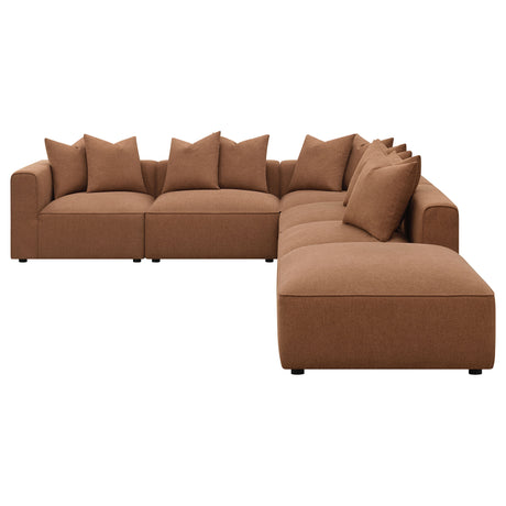 Jennifer Terracotta 6-piece Modular Sectional Sofa - Ornate Home
