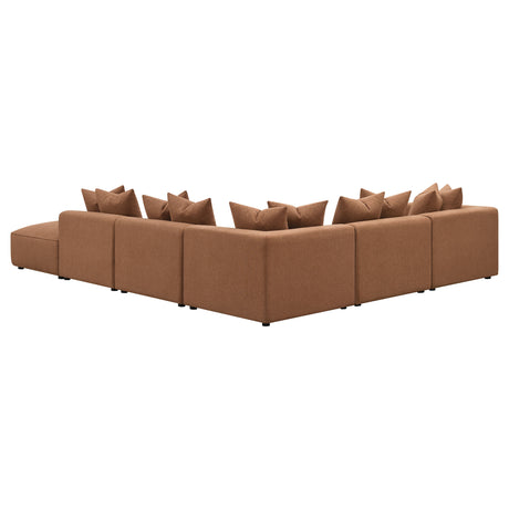 Jennifer Terracotta 6-piece Modular Sectional Sofa - Ornate Home