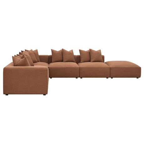 Jennifer Terracotta 6-piece Modular Sectional Sofa - Ornate Home