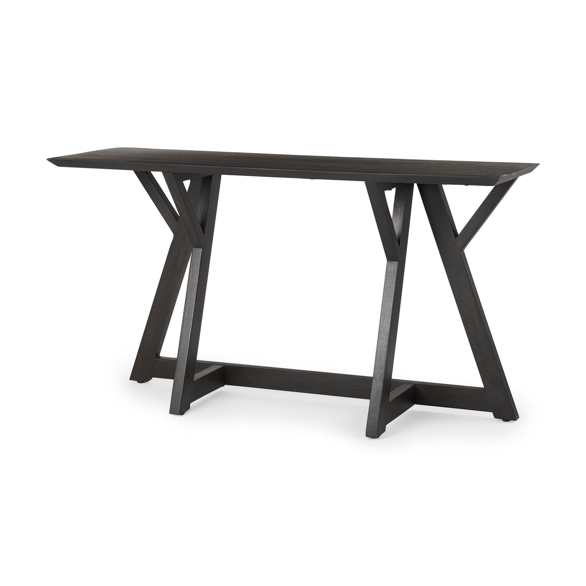 Jennings Dark Brown Wood Console Table - Ornate Home