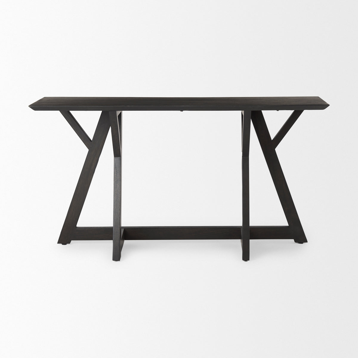 Jennings Dark Brown Wood Console Table - Ornate Home