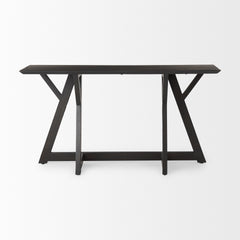 Jennings Dark Brown Wood Console Table - Ornate Home