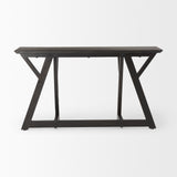 Jennings Dark Brown Wood Console Table - Ornate Home