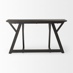 Jennings Dark Brown Wood Console Table - Ornate Home