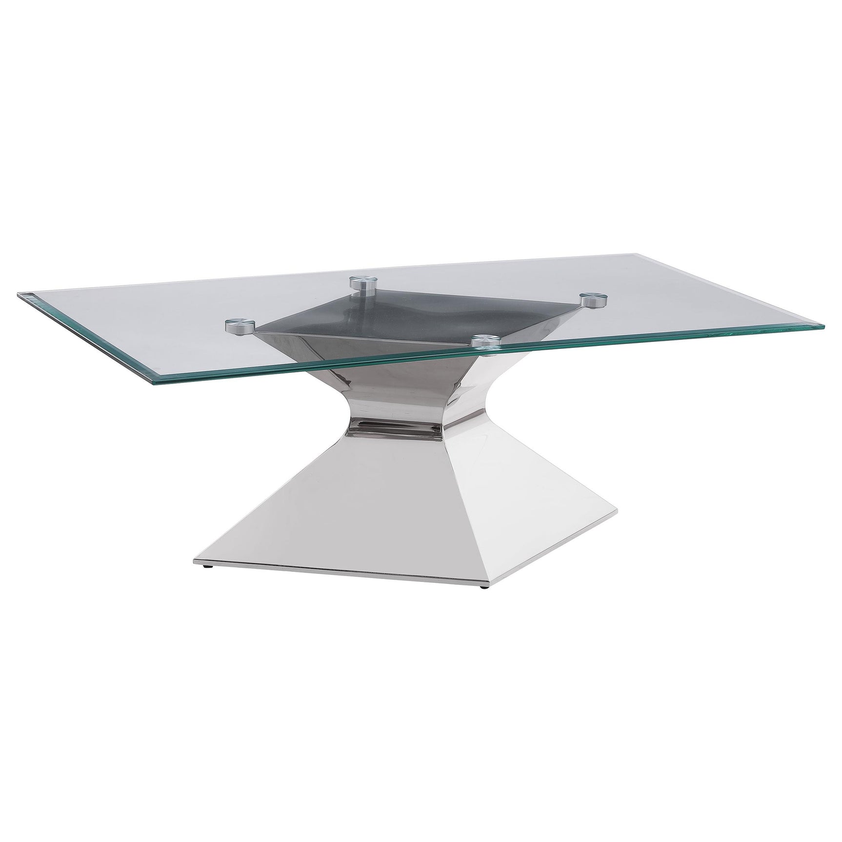 Jenny Chrome 2-piece Rectangular Coffee and End Table Set - Ornate Home