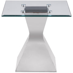 Jenny Chrome 2-piece Rectangular Coffee and End Table Set - Ornate Home