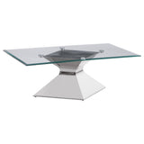 Jenny Chrome 3-piece Rectangular Coffee and End Table Set - Ornate Home