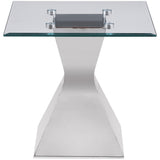 Jenny Chrome 3-piece Rectangular Coffee and End Table Set - Ornate Home