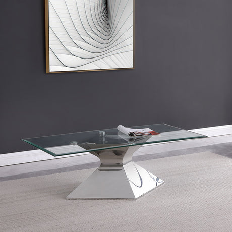 Jenny Polished Chrome Coffee Table - Ornate Home