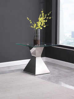 Jenny Polished Chrome End Table - Ornate Home