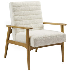 Jensen Ivory Boucle Fabric Accent Chair - Ornate Home