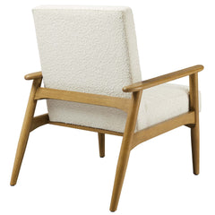 Jensen Ivory Boucle Fabric Accent Chair - Ornate Home
