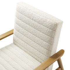 Jensen Ivory Boucle Fabric Accent Chair - Ornate Home