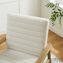 Jensen Ivory Boucle Fabric Accent Chair - Ornate Home