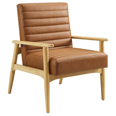 Jensen Natural/Tan Vegan Leather Accent Chair - Ornate Home