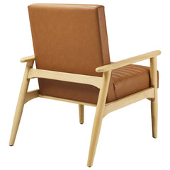 Jensen Natural/Tan Vegan Leather Accent Chair - Ornate Home