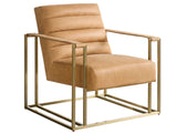 Jensen Sandstone/Antique Brass Accent Chair - Ornate Home